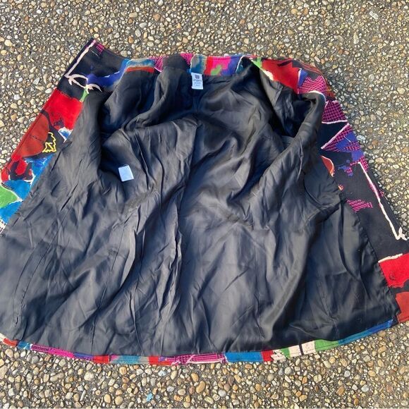 Vintage 1990’s Emanuel Ungaro Avant Garde op art colorful fitted blazer S/M - Picture 6 of 8